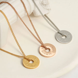ALWAYS IN MY HEART - Circle Halskette Halskette Simple Pledge