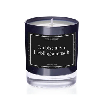 Du bist mein Lieblingsmensch - Duftkerze Duftkerze mit Spruch Simple Pledge