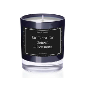 Ein Licht für deinen Lebensweg - Duftkerze Duftkerze mit Spruch Simple Pledge