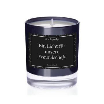 Ein Licht für unsere Freundschaft - Duftkerze Duftkerze mit Spruch Simple Pledge