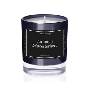 Für mein Schwesterherz - Duftkerze Duftkerze mit Spruch Simple Pledge