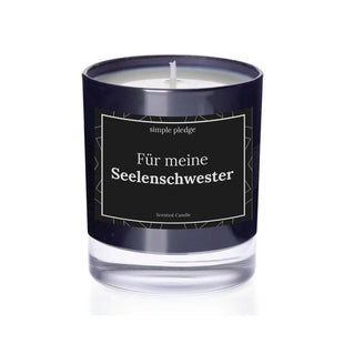 Für meine Seelenschwester - Duftkerze Duftkerze mit Spruch Simple Pledge