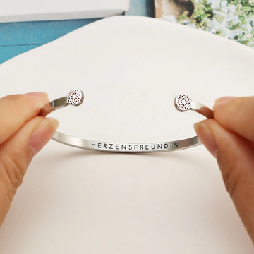 Herzensfreundin (Innengravur) Armreif mit Gravur Simple Pledge