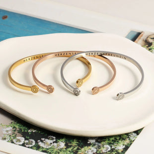 Herzensfreundin (Innengravur) Armreif mit Gravur Simple Pledge