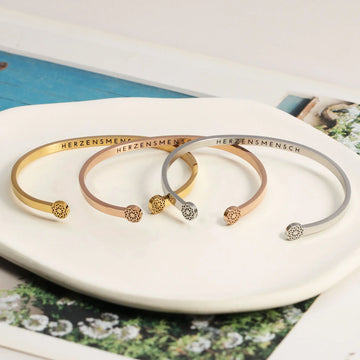 Herzensmensch (Innengravur) Armreif mit Gravur Simple Pledge