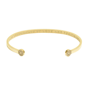 I am surrounded by love and positivity - Blind Armreif Simple Pledge