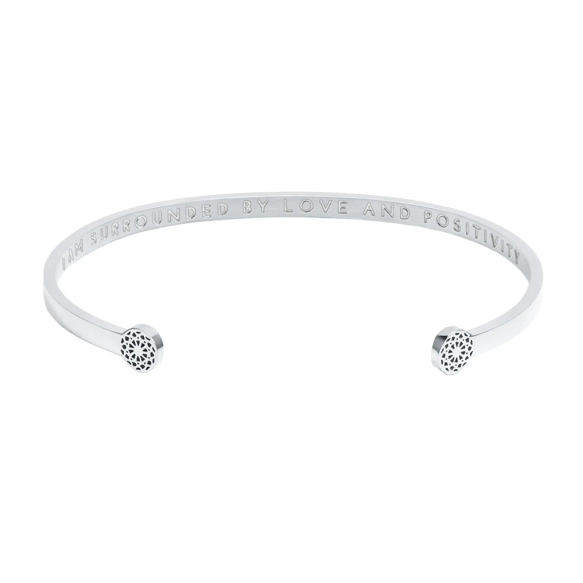 I am surrounded by love and positivity - Blind Armreif Simple Pledge