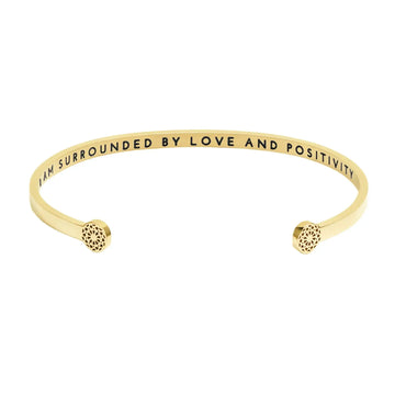 I am surrounded by love and positivity Armreif Simple Pledge