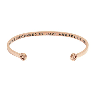 I am surrounded by love and positivity Armreif Simple Pledge