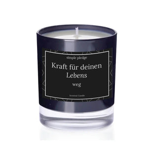 Kraft für deinen Lebens weg - Duftkerze Duftkerze mit Spruch Simple Pledge