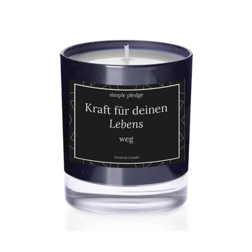 Kraft für deinen Lebens weg - Duftkerze Duftkerze mit Spruch Simple Pledge