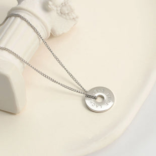 LEBE LIEBE LACHE - Circle Halskette Halskette Simple Pledge