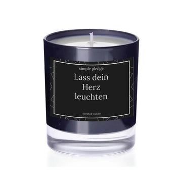 Lass dein Herz leuchten - Duftkerze Duftkerze mit Spruch Simple Pledge