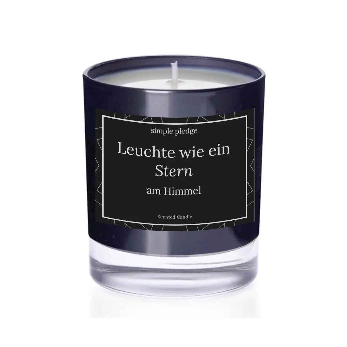 Leuchte wie ein Stern am Himmel - Duftkerze Duftkerze mit Spruch Simple Pledge