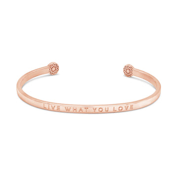 Live What You Love  Blind Armreif Simple Pledge