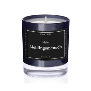 Mein Lieblingsmensch - Duftkerze Duftkerze mit Spruch Simple Pledge