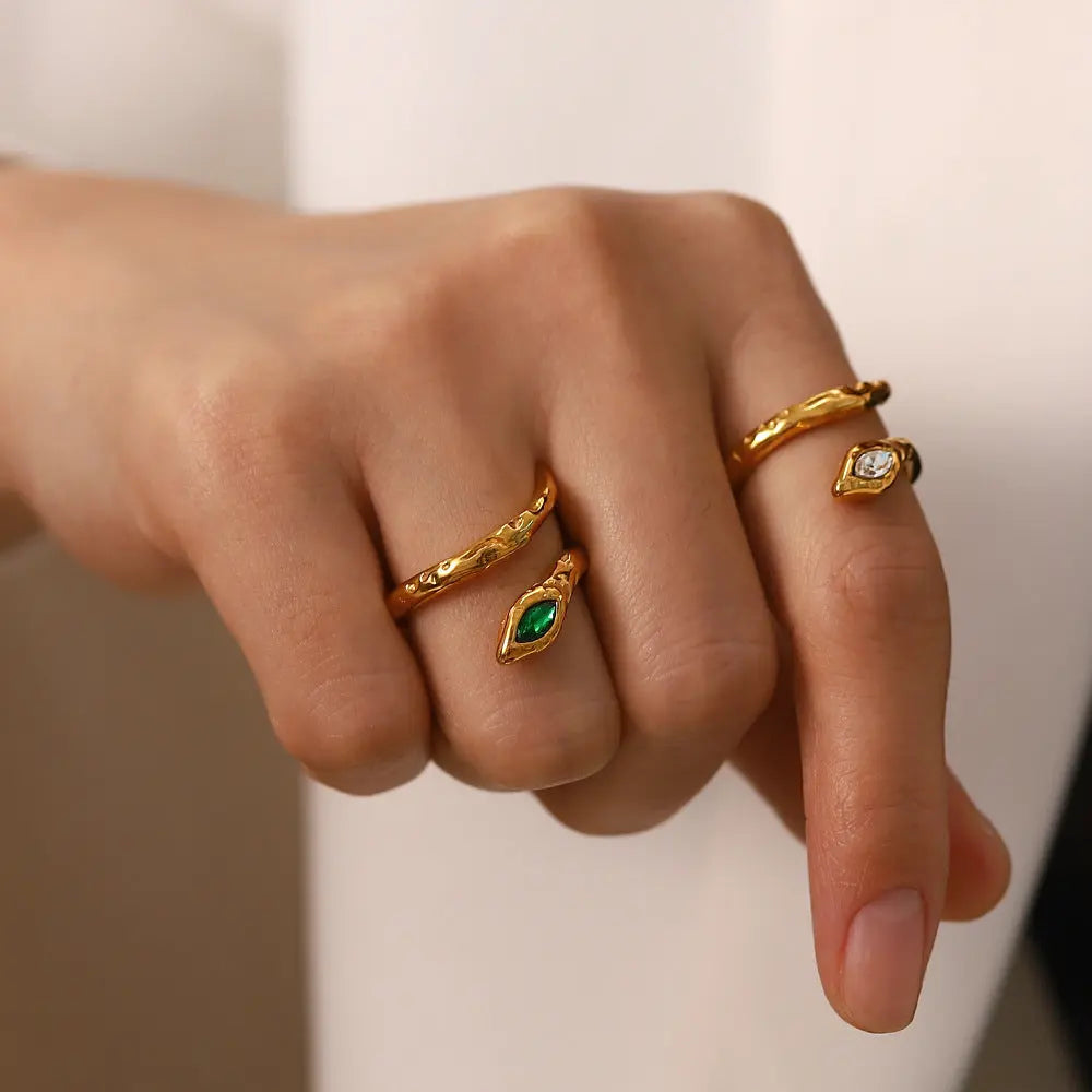 Ring Olivia Gold mit Zirkonia Ring Simple Pledge