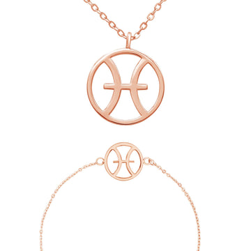 Sternzeichen „Fische“ - Halskette & Armband Set Bundle Simple Pledge