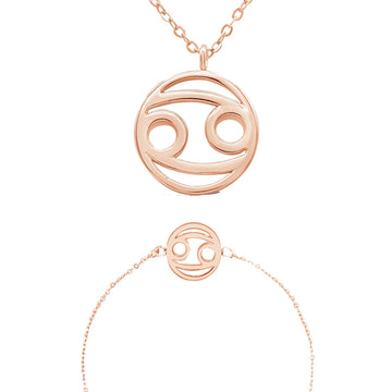 Sternzeichen „Krebs“ - Halskette & Armband Set Bundle Simple Pledge