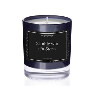 Strahle wie ein Stern - Duftkerze Duftkerze mit Spruch Simple Pledge