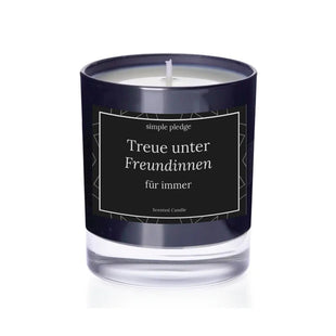 Treue unter Freundinnen für immer - Duftkerze Duftkerze mit Spruch Simple Pledge