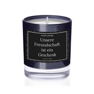 Unsere Freundschaft ist ein Geschenk - Duftkerze Duftkerze mit Spruch Simple Pledge