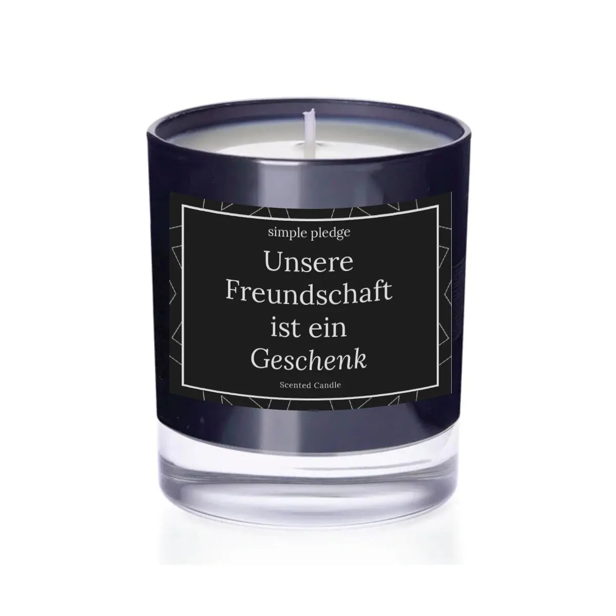 Unsere Freundschaft ist ein Geschenk - Duftkerze Duftkerze mit Spruch Simple Pledge