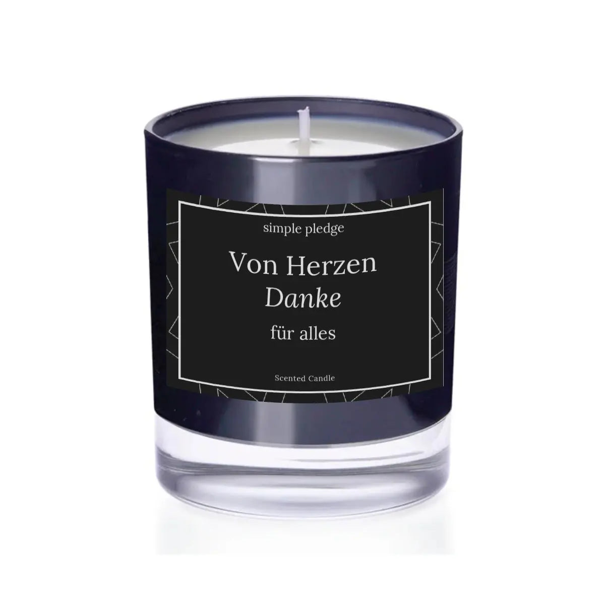 Von Herzen Danke für alles - Duftkerze Duftkerze mit Spruch Simple Pledge