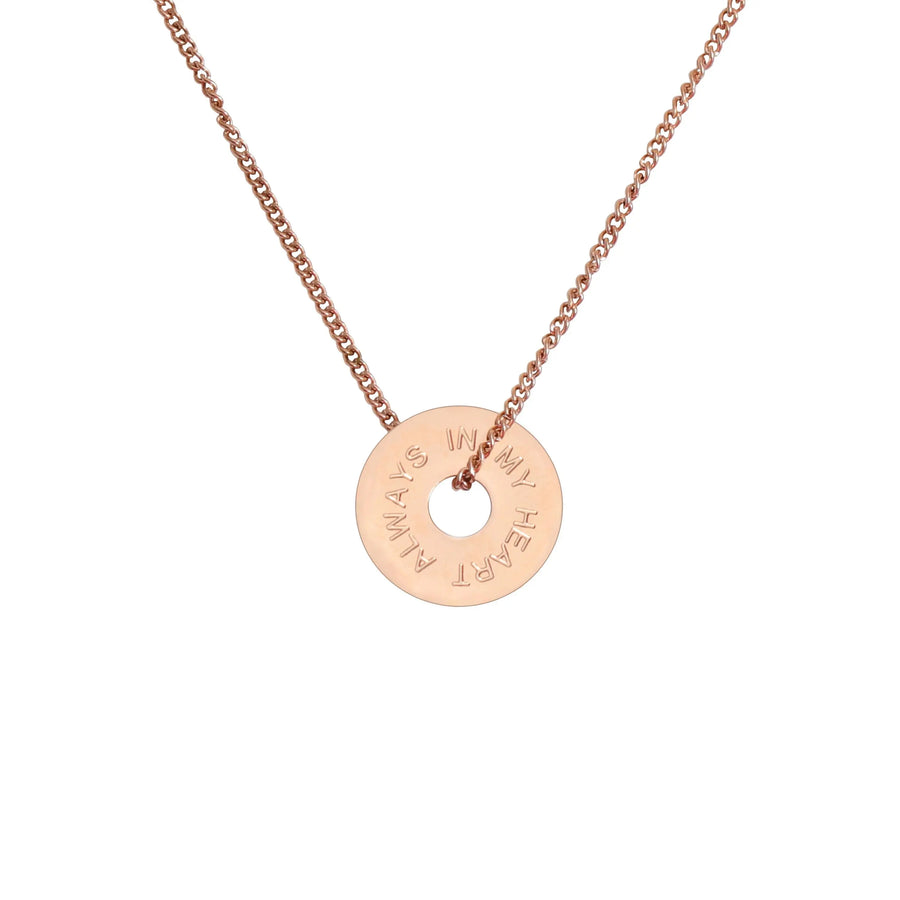 ALWAYS IN MY HEART - Circle Halskette Halskette Simple Pledge