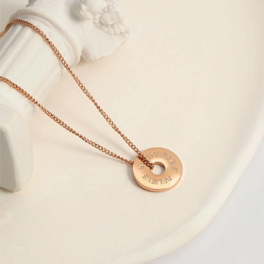 BELIEVE IN YOURSELF - Circle Halskette Halskette Simple Pledge