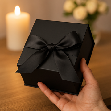 Geschenkverpackung mit Schleife