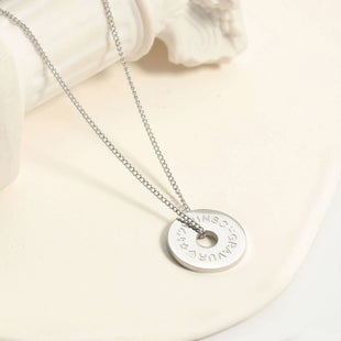 Circle-Halskette mit Wunschgravur Personalized Simple Pledge