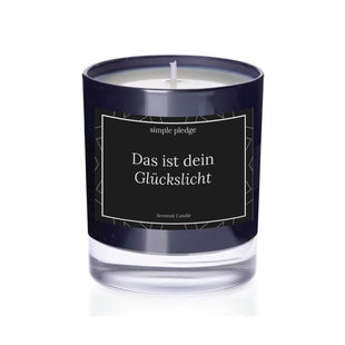 Das ist dein Glückslicht - Duftkerze Duftkerze mit Spruch Simple Pledge