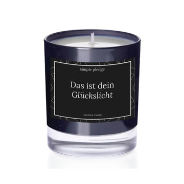 Das ist dein Glückslicht - Duftkerze Duftkerze mit Spruch Simple Pledge