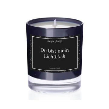 Du bist mein Lichtblick - Duftkerze Duftkerze mit Spruch Simple Pledge