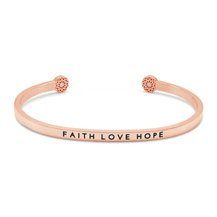 Faith Love Hope Armreif Simple Pledge