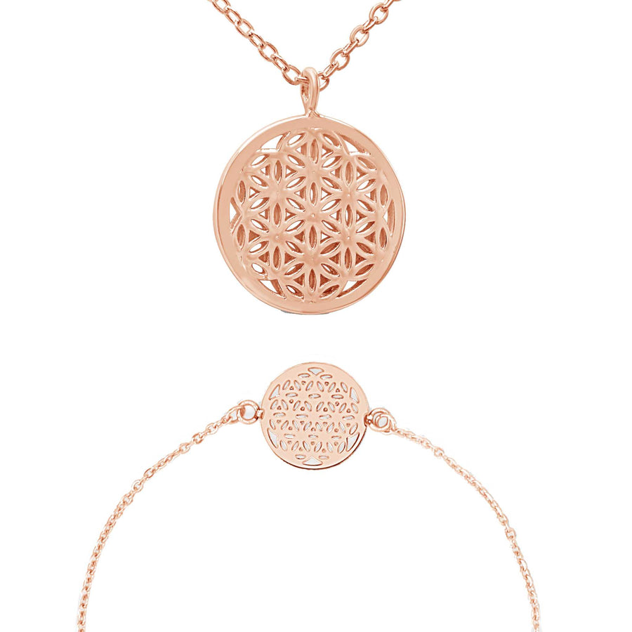 Flower of Life - Halskette & Armband Set Bundle Simple Pledge