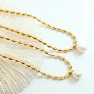 Halskette Amira mit Perlenanhänger Halskette Simple Pledge