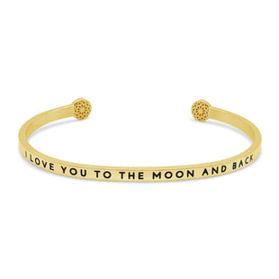 I love you to the moon and back Armreif Simple Pledge