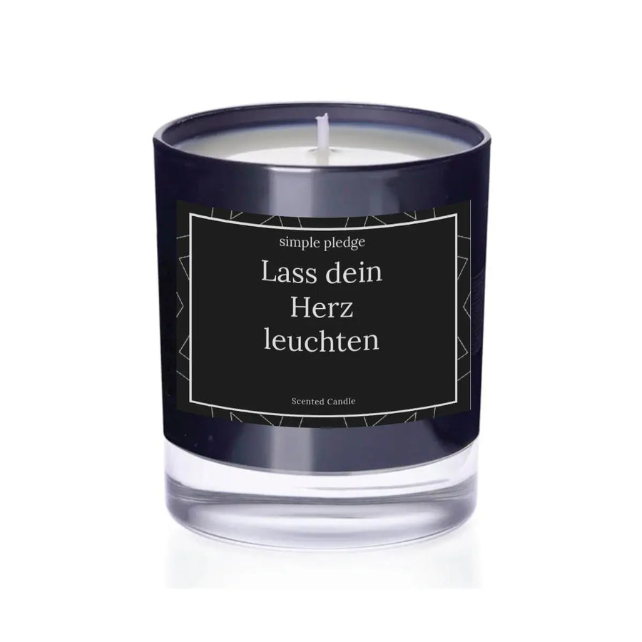Lass dein Herz leuchten - Duftkerze Duftkerze mit Spruch Simple Pledge