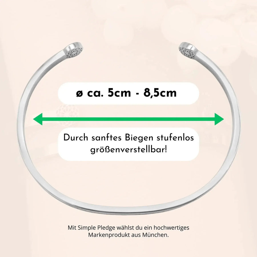 Liebe überwindet alles Armreif Simple Pledge