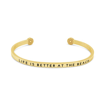 Life is better at the beach Armreif Simple Pledge