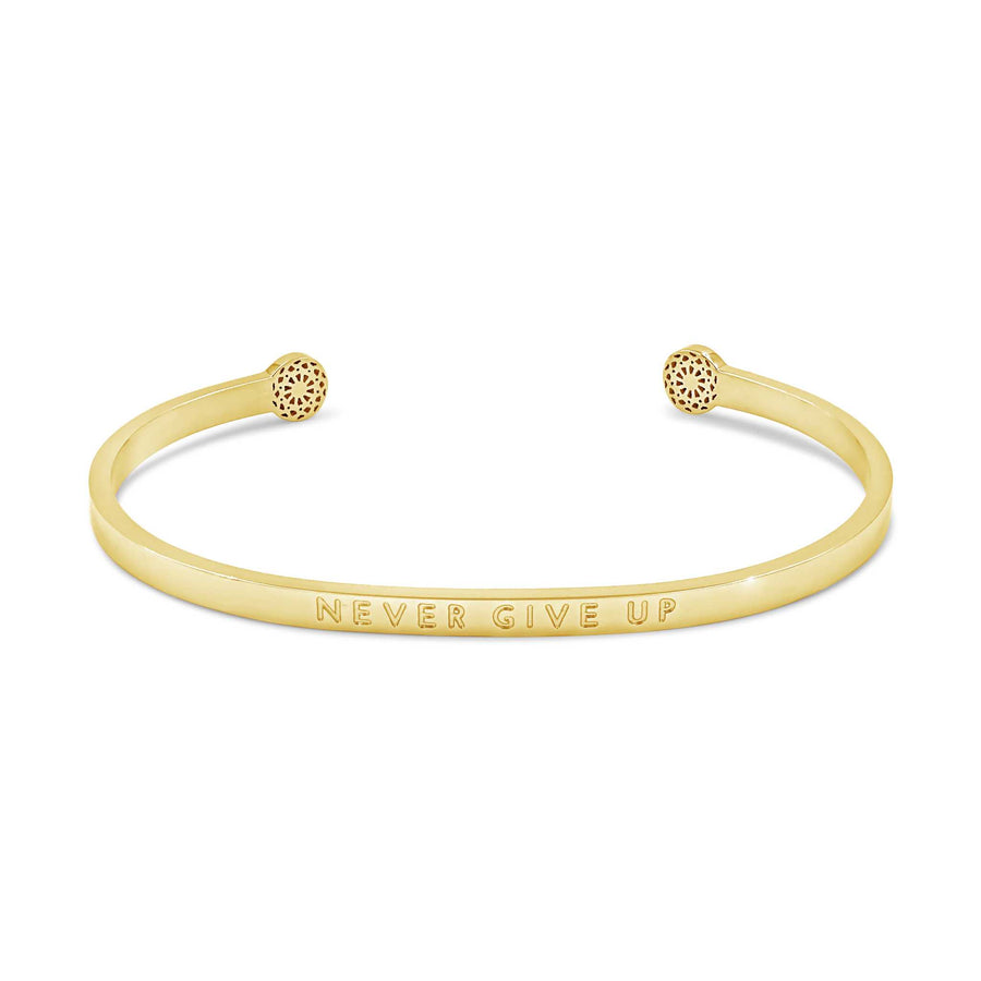 Never Give Up - Blind Armreif Simple Pledge