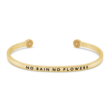 No Rain No Flowers Armreif Simple Pledge
