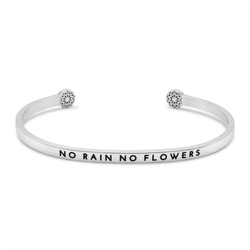 No Rain No Flowers Armreif Simple Pledge