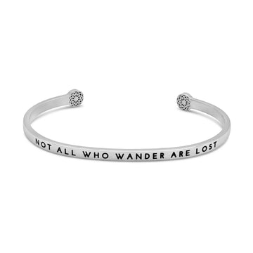 Not all who wander are lost Armreif Simple Pledge