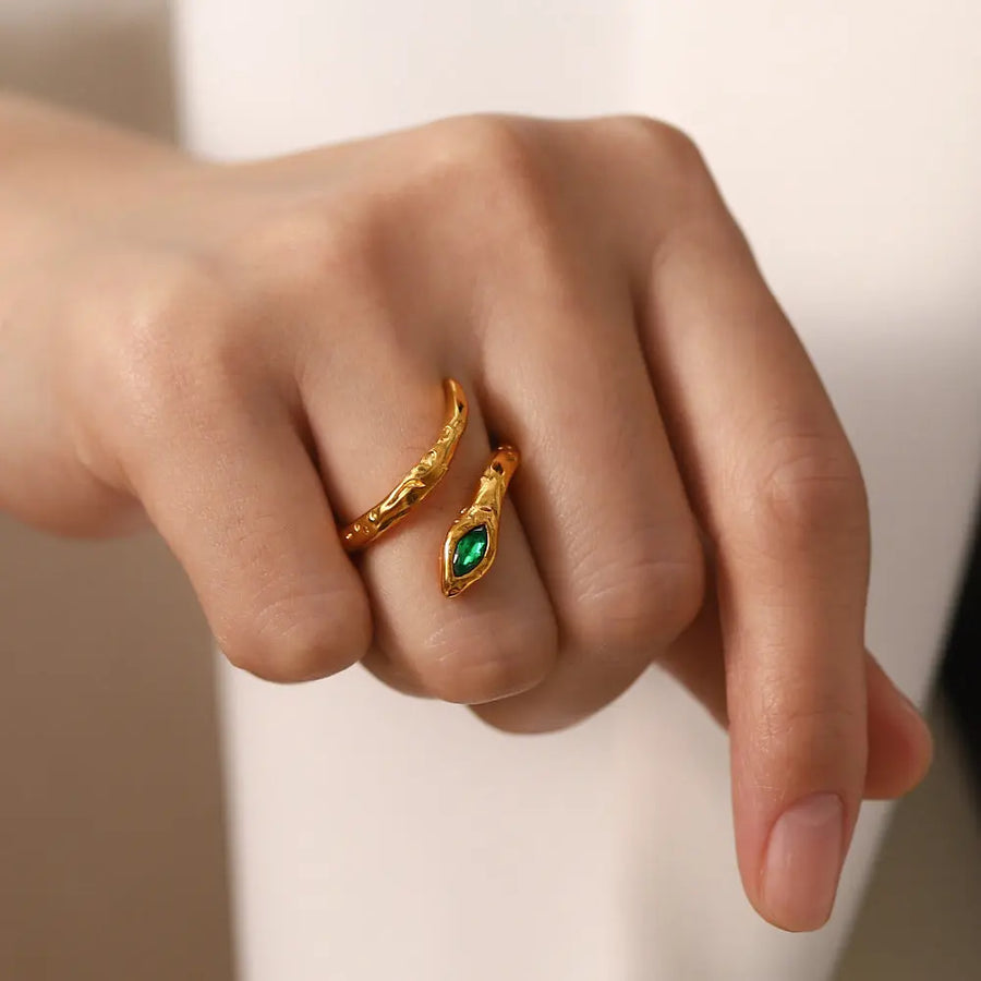 Ring Olivia Gold mit Zirkonia Ring Simple Pledge
