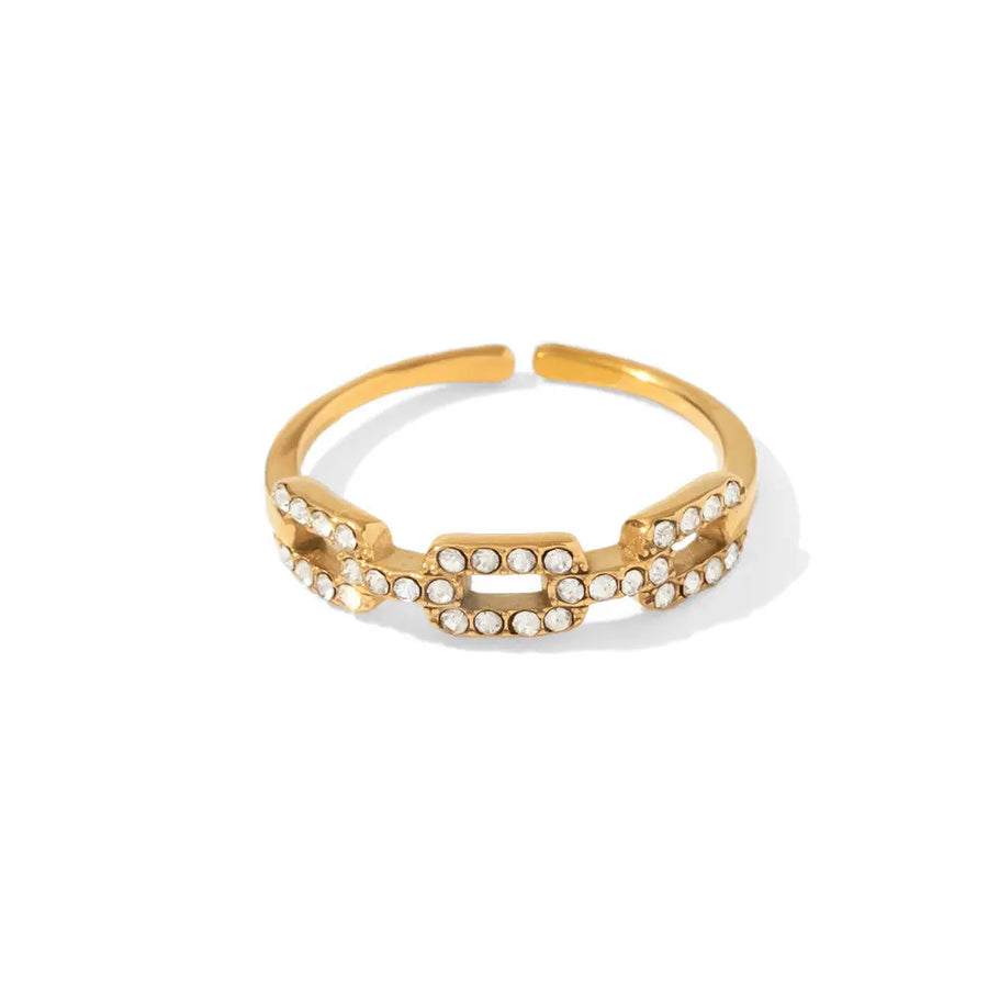 Ring Zoe Gold mit klarem Zirkonia Ring Simple Pledge