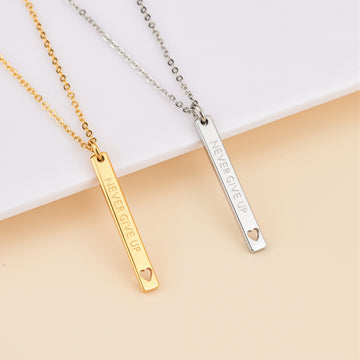 Never Give Up Stab-Halskette