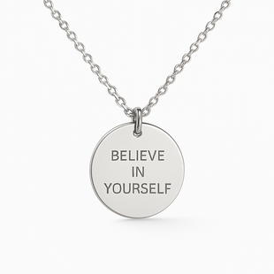 Believe in Yourself Coin Halskette